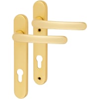 TSS uPVC Multipoint Door Handle - 122mm Bolt c/c - 92mm c/c - 212 x 34mm - Gold