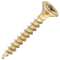 SiDAX General Purpose Pozi Countersunk Chipboard Wood Screws - 3.5 x 25mm - Yellow Zinc - Pk of 200