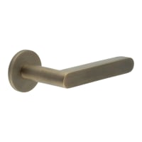CRES by Frelan Antique Brass Unsprung Fire Rated Door Handles on Round Rose - CR-101 Range