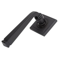 From The Anvil Aged Bronze Door Handles on Square Rose - Avon Range