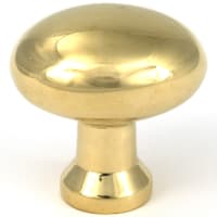 From The Anvil Moore Round Cabinet Knob - 32mm Diameter - Polished Brass
