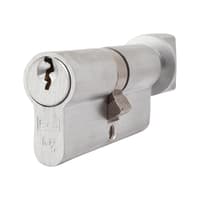 Eurospec 5 Pin 70mm Euro Thumbturn Cylinder - 35mm Turn + 35mm - Satin Chrome - Keyed Alike