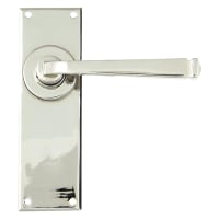 From The Anvil Polished Nickel Latch Door Handles - Avon Range - 152 x 48mm