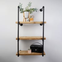 Altro 1/2 Inch 3 Tier Pipe Shelf Kit - Black