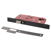 Atlantic DIN Euro Mortice Nightlatch - 88mm Case - 60mm Backset - Matt Black
