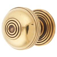 From The Anvil Prestbury Round Cabinet Knob - 38mm Diameter - Antique Brass