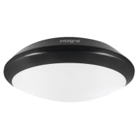 Integral LED 15W Tough-Shell+ LED Bulkhead Light with Emergency and Microwave - IP66 - 4000K - Black