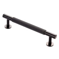 Carlisle Brass 12.5mm Lines T-Bar Cabinet Pull Handle - 128mm Centres - Matt Black