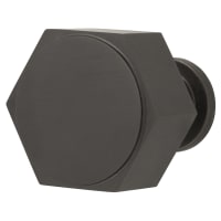 Alexander & Wilks Vesper Hex Cabinet Knob - 33mm Diameter - Dark Bronze