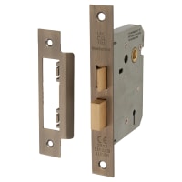 Touchpoint Contract Bolt Through 3 Lever Sashlock - 76mm Case - 57mm Backset - Antique Brass