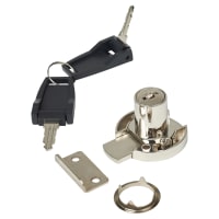 Round Drawer Lock - 18 x 22mm - Keyed Alike - Differ 3 - Nickel Plated