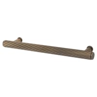 Alexander & Wilks Crispin 15mm Reeded T-Bar Cabinet Pull Handle - 160mm Centres - Antique Brass
