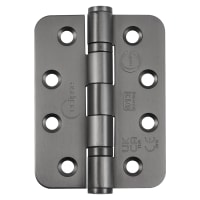 Eclipse Radius Ball Bearing Grade 13 Butt Fire Door Hinge - 102 x 76 x 3mm - Antique Bronze - Pair