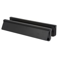 TSS Letter Plate - 300 x 65mm - 40-80mm Door Thickness - Black