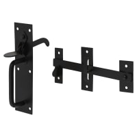 Light Duty Suffolk Gate Thumb Latch - 175 x 44mm - Black Japanned