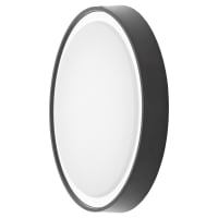 Forum Coast Ripon LED Round Outdoor Bulkhead Light - 310mm - IP65 - 4000K Cool White - Black