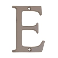 76mm Screw Fix Door Letter - E - Bright Bronze