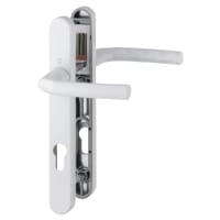 Hoppe 1117/3811N White uPVC Multipoint Door Handles - Short Plate - 92mm c/c - 44mm door - Birmingham Range