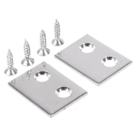 Bramah Rola Sash Window Stop Plate - 25 x 18mm - Polished Chrome