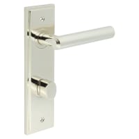 Burlington by Frelan Polished Nickel Fire Rated DIN Bathroom Door Handles - Richmond - Inner 2 - 200 x 55mm