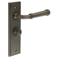 Burlington by Frelan Dark Bronze Fire Rated Bathroom Door Handles - Highgate - Inner 1 - 200 x 55mm