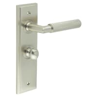Burlington by Frelan Satin Nickel Fire Rated Bathroom Door Handles - Piccadilly - Inner 1 - 200 x 55mm