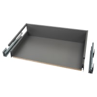Blum MERIVOBOX BLUMOTION E Height Soft Close Drawer & Gallery Rail - (H) 192 x (D) 450 x (W) 752mm - Orion Grey