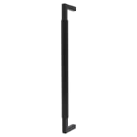 Hampstead Matt Black 25mm Lines D-Bar Door Pull Handle - Bolt Fix - 450mm Centres