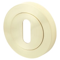 Altro Escutcheon - 52mm Diameter - Keyhole - Satin Brass