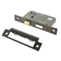 Atlantic Bolt Through Bathroom Lock - 65mm Case - 44mm Backset - Urban Dark Bronze
