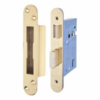 Altro BS3621 Bolt Through 5 Lever Sashlock - 78mm Case - 57mm Backset - Radius - PVD Brass