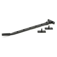 From The Anvil Brompton Knurled Casement Window Stay - 12 Inch/300mm Length - Matt Black