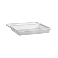 elfa Top Track System - Click In Shallow Mesh Basket and Gliding Frame - 605 x 430 x 85mm - White
