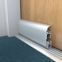 Norsound Applic A Sliding Door Acoustic Drop Seal - 1055mm Length - Silver