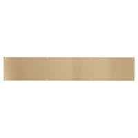 Hampstead Solid Brass Kick Plate - 838 x 150 x 1.2mm - 8 Screw Holes - Satin