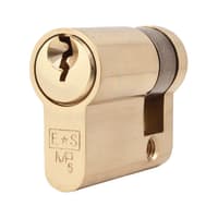 Eurospec 5 Pin 40mm Euro Single Cylinder - 30 + 10mm - Polished Brass - Keyed Alike