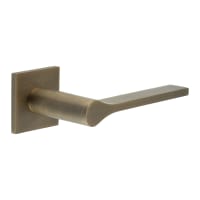 CRES by Frelan Antique Brass Sprung Fire Rated Door Handles on Square rose - CR-105 Range