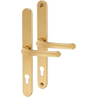 TSS uPVC Multipoint Door Handle - 264mm Bolt c/c - 92mm c/c - Polished Brass