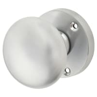 Touchpoint Satin Chrome Round Mortice Door Knob - 60mm Rose Diameter