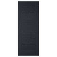 LPD Vancouver 5 Panel Pre-Finished Solid Internal Door - 2040mm x 626 x 40mm - Black