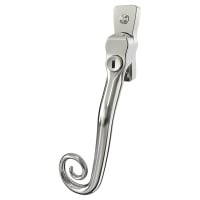 Mila Heritage Monkey Tail Locking Espagnolette Casement Window Handle - Left Hand - Polished Chrome