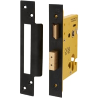 Altro Architectural Bolt Through Euro Profile Sashlock - 78mm Case - 57mm Backset - Square - Matt Black