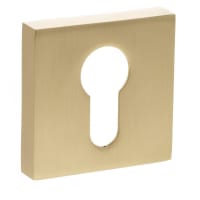 Atlantic Status Square Escutcheon - 51 x 51mm - Euro - Satin Brass - Pair