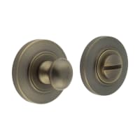 Burlington by Frelan Inner 1 Turn & Release with Chamfered Rose - 47mm Diameter - Antique Brass