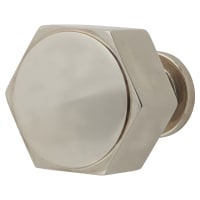 Alexander & Wilks Vesper Hex Cabinet Knob - 33mm Diameter - Polished Nickel