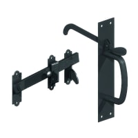 GateMate Heavy Duty Suffolk Gate Thumb Latch - 204 x 44mm - Epoxy Black
