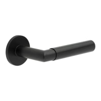 CRES by Frelan Black Unsprung Fire Rated Door Handles on Round Rose - CR-102 Range
