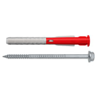 Fischer DDF Wall Anchor Fixings - Dot and Dab FUS K - 10 x 100mm - Red & Grey - Pack of 4