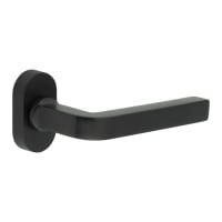 CRES by Frelan Black uPVC Multipoint Door Handles on Oval Rose - CR-104 Range