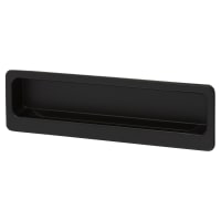 Altro Alton Rectangular Flush Cabinet Pull Handle - 113 x 33mm - Matt Black